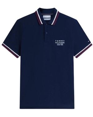 Tommy Hilfiger Rwb Kragen/Bündchen Detail Reg Polo - Blau