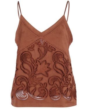 Ermanno Scervino Sleeveless Tops - Brown