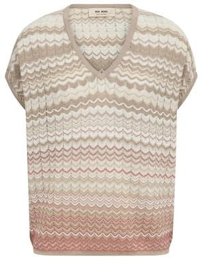 Mos Mosh V-Neck Knitwear - Natural