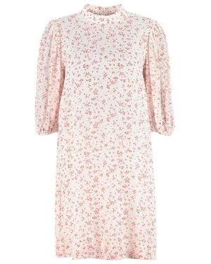 Ganni Viskose-Freizeitkleid Mit Eleganten Details - Pink