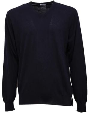 Hōsio Ius17100M02 V-Ausschnitt Pullover - Blau