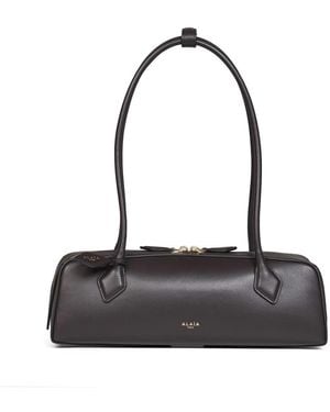 Alaïa Tassen ,Bruin ,Leer Le Teckel Medium Bag - Zwart