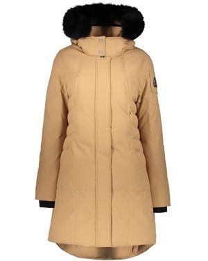 Moose Knuckles Jassen ,Polyester Parka Met Afneembare Bontkraag - Naturel