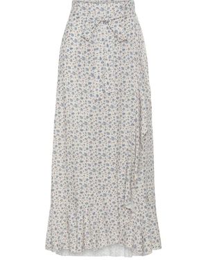 American Dreams Falda Envoltura Azul Con Flores Y Volantes, Mujer, Talla - Gris
