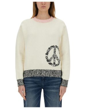 Moschino Round-Neck Knitwear - Natural