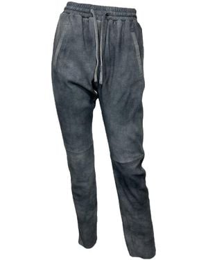 Oakwood Leather Trousers - Grey