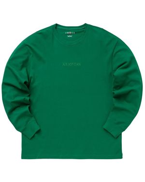 Nike Fitness ,Groen ,Katoen Wordmark Long Sleeve T-Shirt