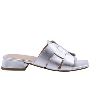 E mia Heeled Mules - White