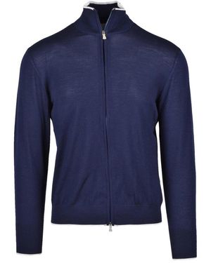 Eleventy Truien & Vesten ,Blauw ,Zip-Throughs