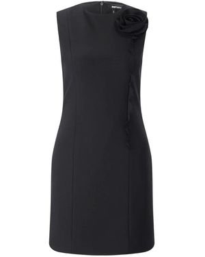 ROTATE BIRGER CHRISTENSEN Kleedjes ,Zwart ,Leer Voluminous Flower Appliqué Mini Jurk