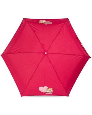 Moschino Supermini Regenschirm Mit Teddy Love - Rot