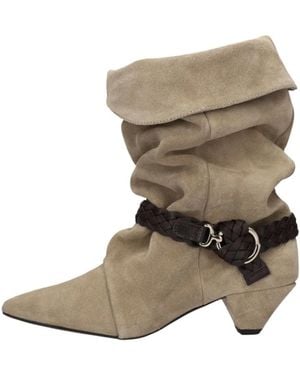 Nubikk Schoenen ,Suède Sneakers Sally Lynn Zand - Naturel