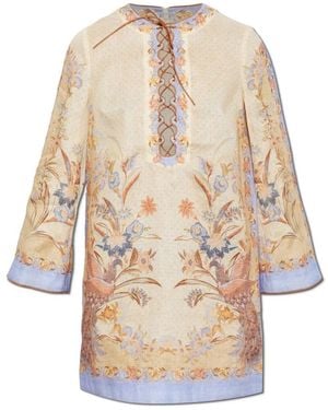 Zimmermann Indra Tunic Mini Jurk - Naturel