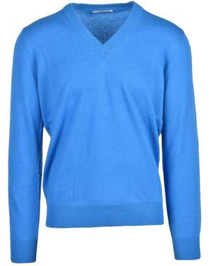 Kangra V-Neck Knitwear - Blu