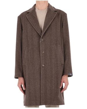 Barba Napoli Single-Breasted Coats - Brown