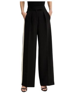 Patrizia Pepe Broeken ,Zwart ,Polyester Wijde Broek