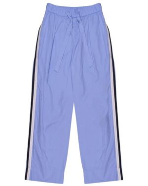 Tekla Poplin Pyjama Broek - Blauw