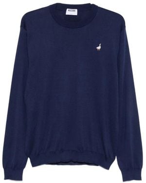 Moschino Round-Neck Knitwear - Blu