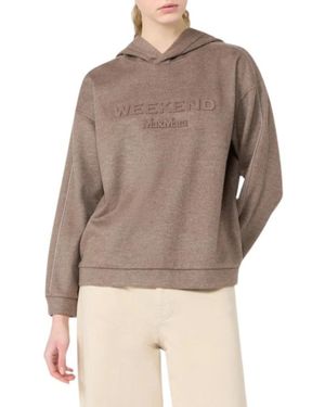 Weekend by Maxmara Hoodies & Sweatvesten ,Bruin ,Katoen Maglia Donna Weekend