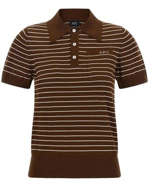 A.P.C. Polo Shirts - Brown