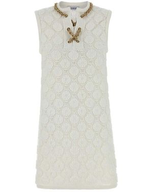 Burberry Kleedjes ,Wit ,Katoen Crochet Katoenmix Jurk