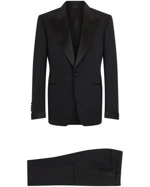 Tom Ford Kostuums ,Zwart ,Wol Tweedelig Wollen Pak