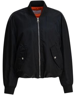 Givenchy Jassen ,Zwart ,Polyester Cropped Cocoon Bomber