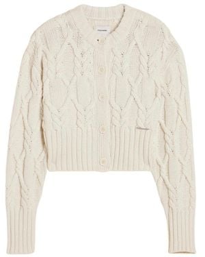 Holzweiler Chunky Cable Cardigan - Weiß