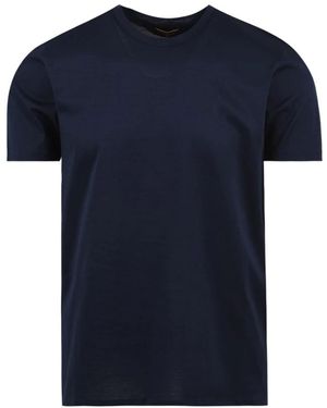 Moorer Tops ,Blauw ,Katoen T-Shirt