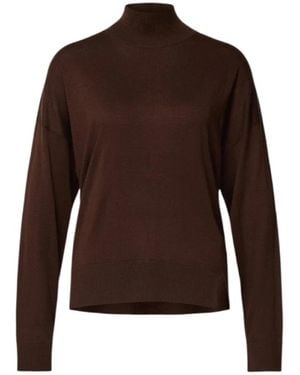 Liu Jo Strickpullover Mit Stehkragen - Braun