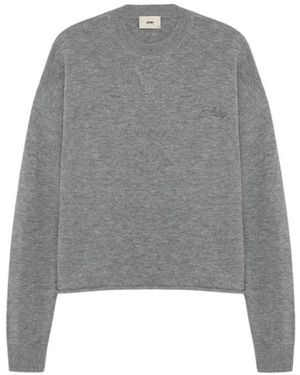 Autry Rundhals-Strickpullover - Grau