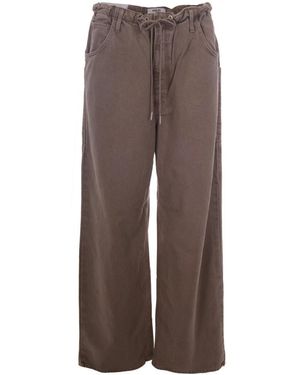 Agolde Wijde Broek - Bruin