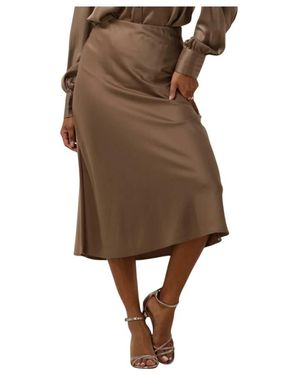 Y.A.S Yaspella Hw Midi Rok - Bruin
