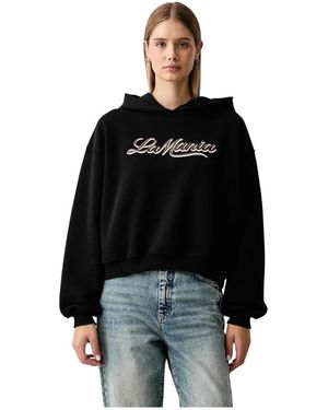 La Mania Hoodies & Sweatvesten ,Zwart ,Katoen Luma Hoodie