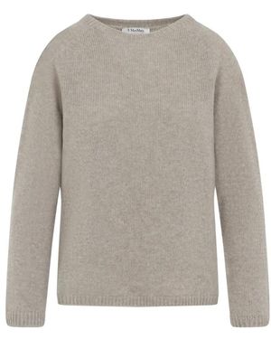 Max Mara Neutrale Wolle Kaschmir Pullover Aw25 - Grau