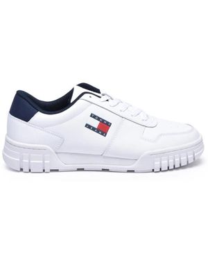 Tommy Hilfiger Schoenen ,Wit ,Leer Cupsole Ess