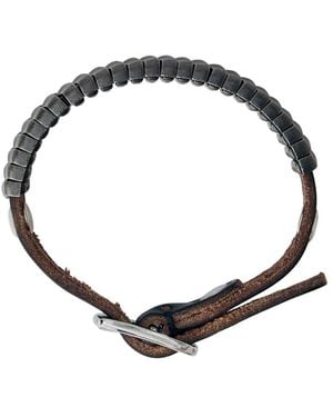 Our Legacy Accessoires ,Zwart ,Leer Spine Armband