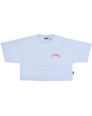 Propaganda Triangle Bengal Crop Top Tee - Blau