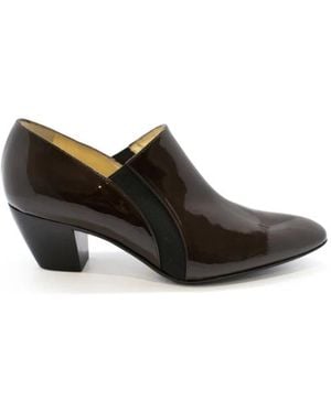Walter Steiger Braune lackierte lederschuhe - Schwarz