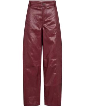 co'couture Leather Trousers - Rojo