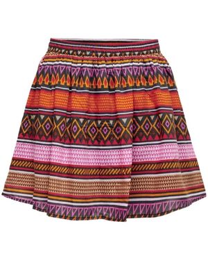 ONLY Rokken ,Veelkleurig ,Polyester Korte Rok - Rood