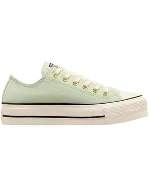 Converse Schoenen ,Groen ,Leer Chuck Taylor All Star Lift - Wit