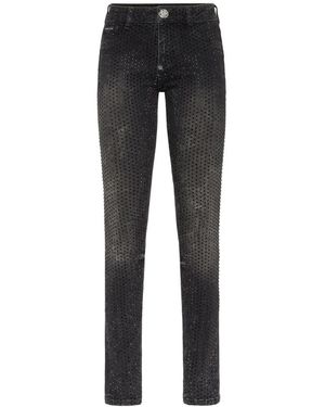 Philipp Plein Slim-Fit Jeans - Zwart