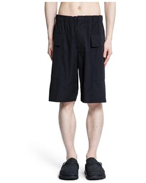 Jil Sander Schwarze Baumwoll-Cargohose - Blau