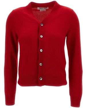Comme des Garçons Truien & Vesten ,Rood ,Kasjmier Cashmere Cardigan
