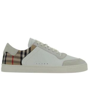 Burberry White Rubber Trainers - Green