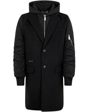 Philipp Plein Single-Breasted Coats - Nero