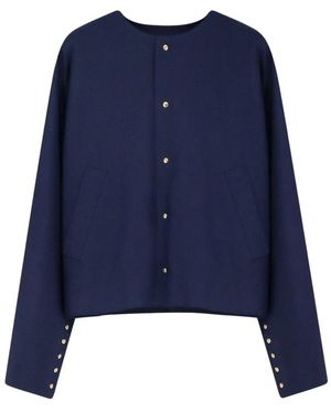 Celine Crew Neck Jacket - Blauw