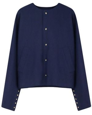 Celine Rundhalsjacke - Blau