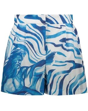 Alberta Ferretti Katoenen Shorts - Blauw